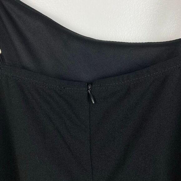 NWT Lulus Shape the Night Black Asymmetrical Midi Cocktail Dress Elegant Sexy L - Picture 6 of 11